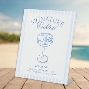 Coastal Bachelorette Signature Cocktail Sockelschild