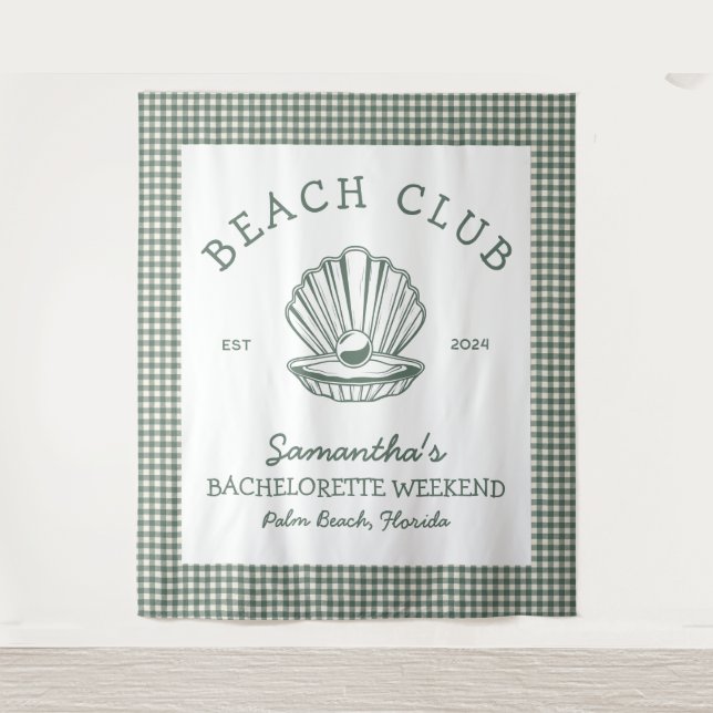 Coastal Bacheloretto Beach Club Wandteppich (Vorderseite)