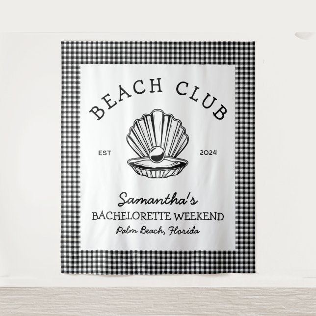 Coastal Bacheloretto Beach Club Wandteppich (Vorderseite)