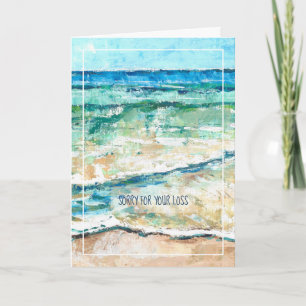 Coastal Beach Abstrakt bemalt Art Sympathy Card Karte