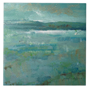 Coastal Beach Abstrakt Ocean Malerei Fliese