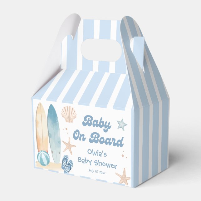 Coastal Beach Baby an Bord Baby Dusche Geschenkschachtel (Vorderseite)