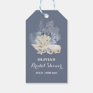 Coastal Beach Blue Seashell Brautparty Geschenkanhänger
