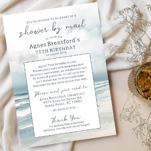 Coastal Beach Card Dusche per Mail Geburtstag Einladung