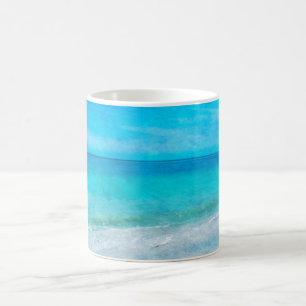 Coastal Beach Deco in Aquamarin Aqua Türkise Blue Kaffeetasse