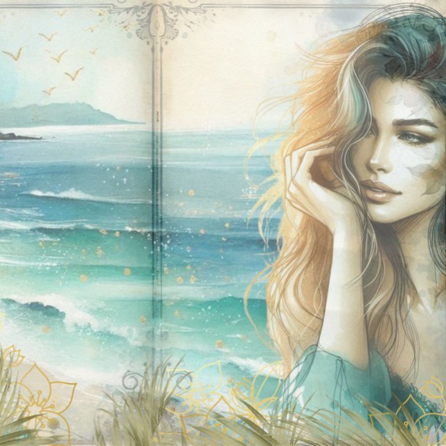 Coastal Beach Decoupage Junk Journal Scrapbook (Coastal Beach Decoupage Junk Journal Scrapbook Paper)