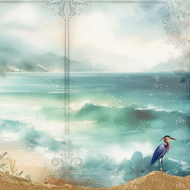 Coastal Beach Decoupage Junk Journal Scrapbook (Coastal Beach Decoupage Junk Journal Scrapbook Paper)