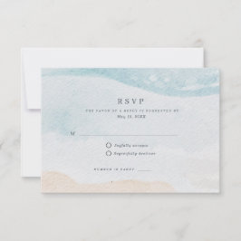 Coastal Beach Hochzeit RSVP Karte