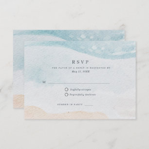 Coastal Beach Hochzeit RSVP Karte
