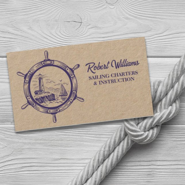 Coastal Beach Lighthouse Bootsfahrt Nautic Visitenkarte (Coastal Beach Lighthouse Boating Sailing Nautical Business Card)