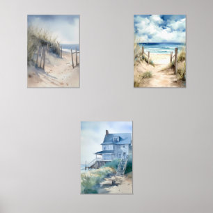 Coastal Beach Panorama Bilderwand Sets
