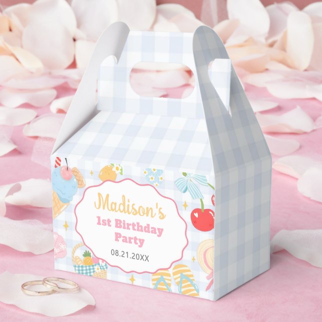 Coastal Beach Pastel Doodle Girls Birthday Geschenkschachtel (Hochzeit)