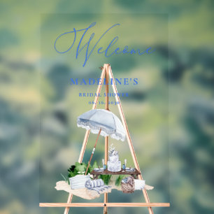 Coastal Beach Picnic Brautparty Willkommen Acrylschild