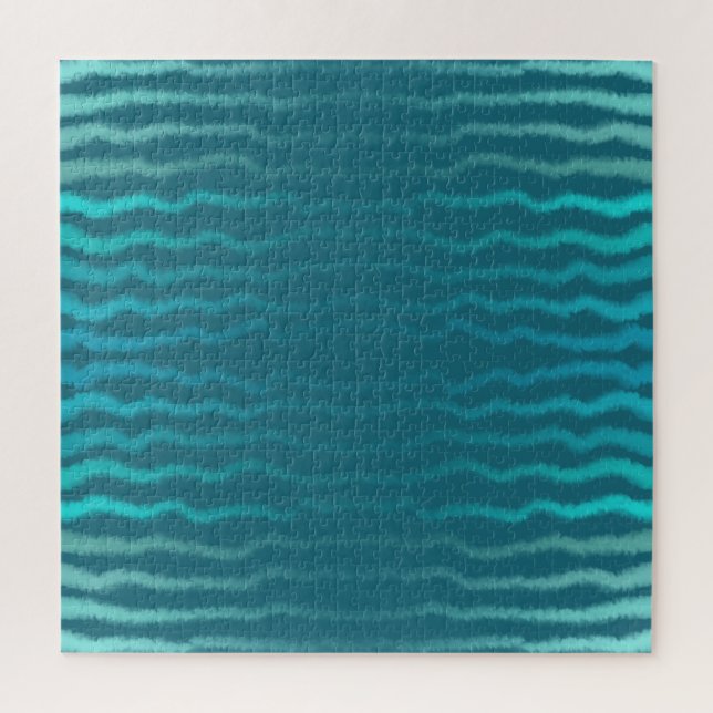 Coastal Beach Salty Türkis Wave Abstract Design Puzzle (Vertikal)