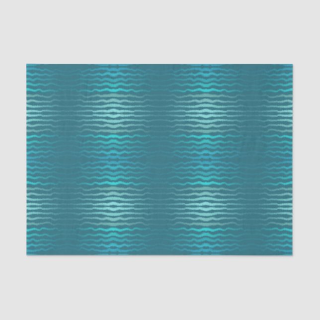 Coastal Beach Salty Türkis Wave Abstract Design Seidenpapier (Vorderseite)
