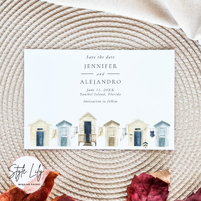 Coastal Beach Wedding Foto Save The Date (Von Creator hochgeladen)