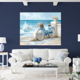 Coastal Bicycle Seaside Wall Art Print | Poster