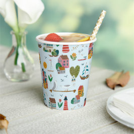 Coastal Blue Baby Dusche Party Pappbecher