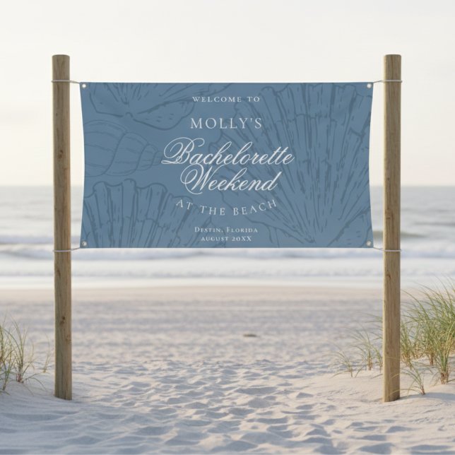 Coastal Blue Bachelorette Welcome Banner (Coastal Blue Bachelorette Welcome Banner)
