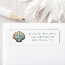 Coastal Blue Scallop Seashell Personalized