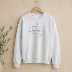 Coastal Blue Seashell Junggesellinnenabschied Sweatshirt
