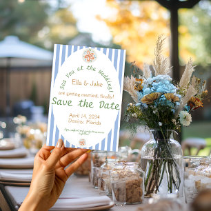 Coastal Blue Streifen Save the Date