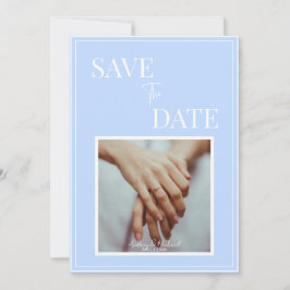 Coastal Blue Wedding Save the Date – Elegant Einladung