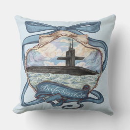 Coastal Blues Submarine Throw Pillow  Kissen