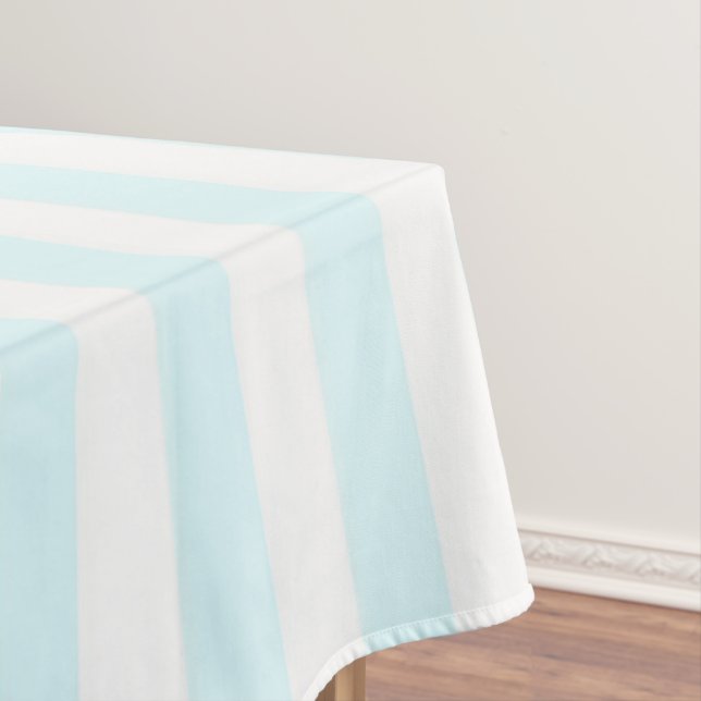 Coastal Boho Soft Blue Pastel Stripes Pattern Tischdecke (Beispiel)