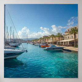 Coastal Cafes auf Yacht Haven Poster