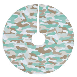 Coastal Camouflage Polyester Weihnachtsbaumdecke