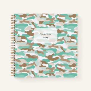 Coastal Camouflage Square Notizbuch