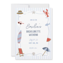 Coastal Cape Cod Bachelorette Itinerary Invite 