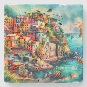 Coastal Charm Cinque Terre   Steinuntersetzer