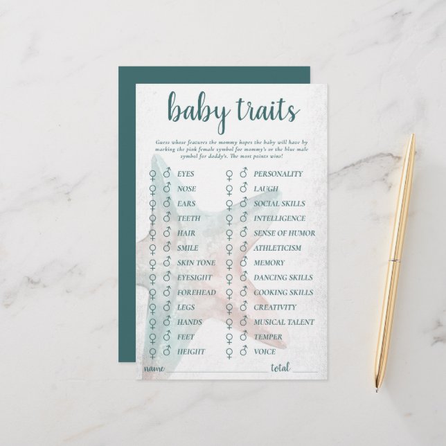 Coastal Chic | Aquamariner Starfish mit seinen Eig (Vorderseite/Rückseite Beispiel)