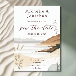 Coastal Chic Beach Watercolor Hochzeit Save The Date