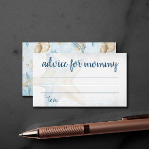 Coastal Chic   Blue Gold Coral Reef Duschberatung Begleitkarte