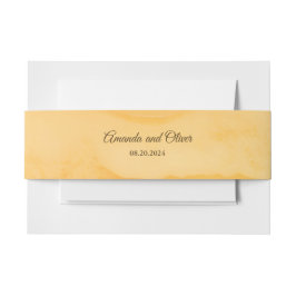 Coastal Chic Golden Sand Türkis Wasser Hochzeit Einladungsbanderole