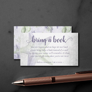 Coastal Chic Lila Grüner Starfish Buch bringen Begleitkarte