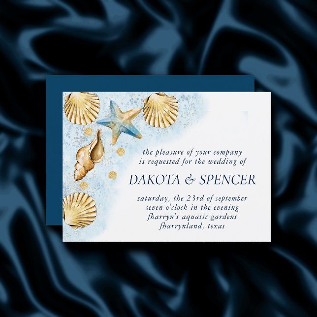 Coastal Chic | Moderne Korallenriffe Einladung (Von Creator hochgeladen)