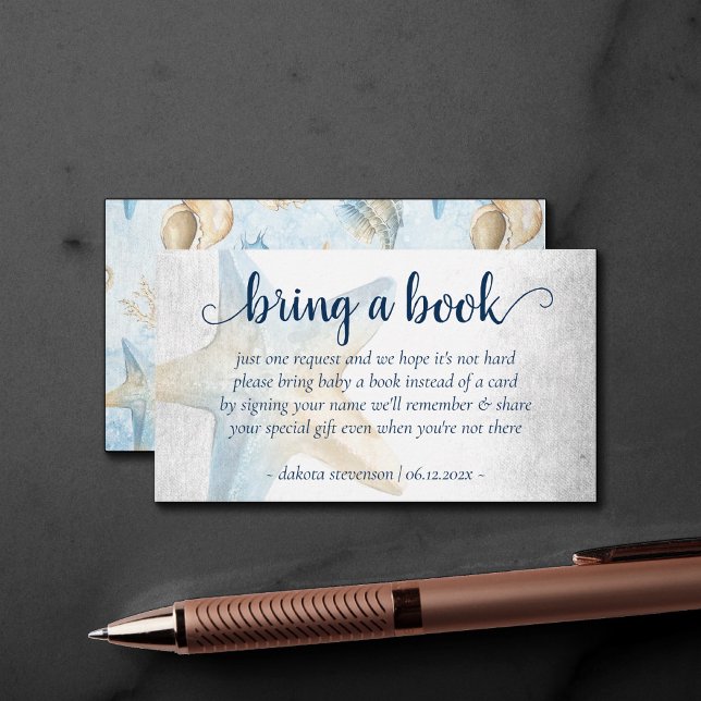 Coastal Chic | Modernes Korallenriff buchen Begleitkarte (Von Creator hochgeladen)