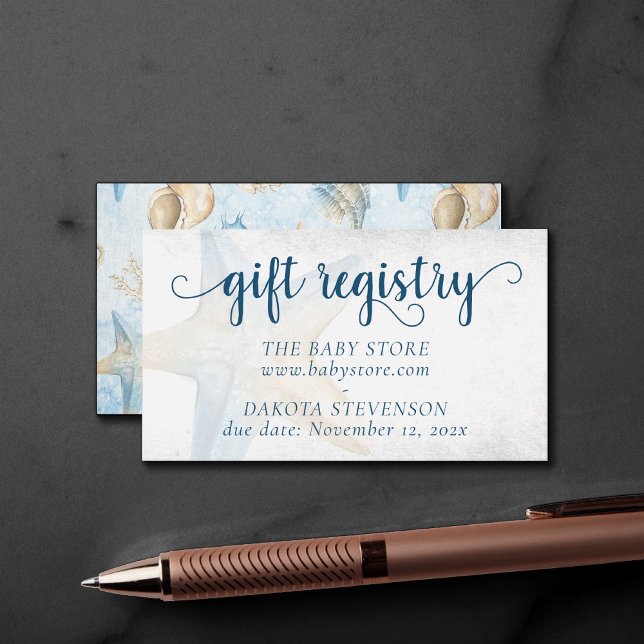 Coastal Chic | Modernes Korallenriff-Register Begleitkarte (Von Creator hochgeladen)