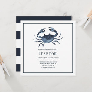 Coastal Chic Navy Crab Fest Meeresfrüchte Boil Par