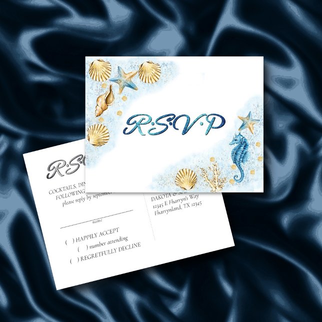 Coastal Chic | UAWG des modernen Korallenriffs Postkarte (Von Creator hochgeladen)