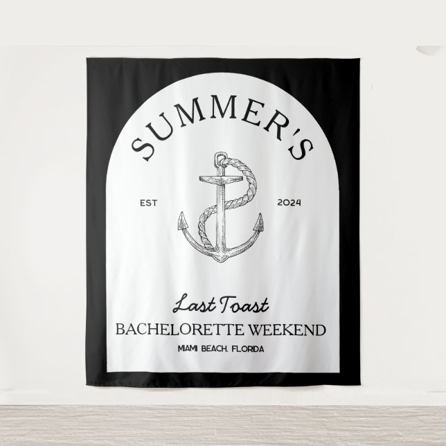 Coastal Classic Moderne Kunst, Dichtung und Musik  Wandteppich (Vorderseite)