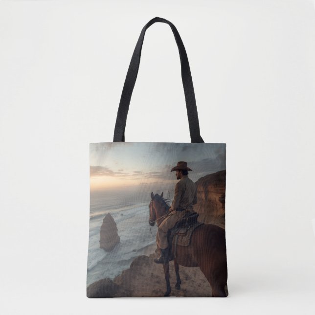 Coastal Cliff Tote Bag - Seaside Western Design (Vorderseite)