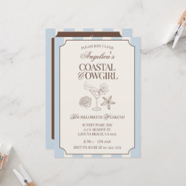 Coastal Cowgirl Bachelorette Weekend Itinerary and Einladung