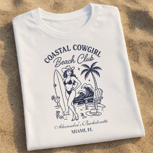 Coastal Cowgirl Beach Club Junggesellinnenabschied T-Shirt