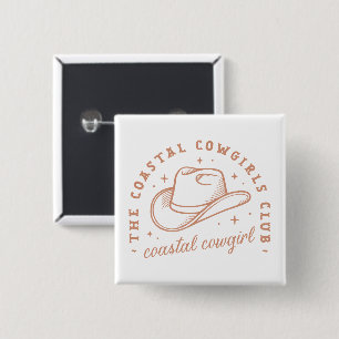 Coastal Cowgirl Beachclub braun Ästhetik Button