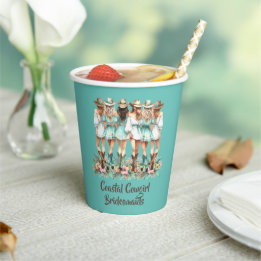 Coastal Cowgirl Brautjungfern Pappbecher
